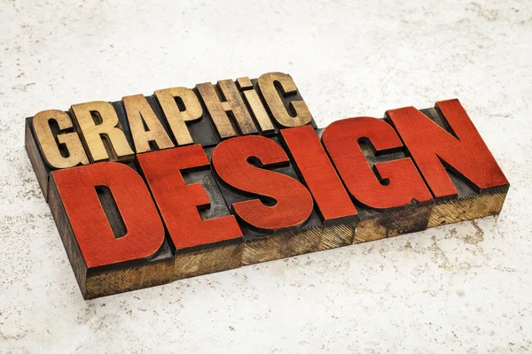 Graphic design in wood type — Stock Photo, Image