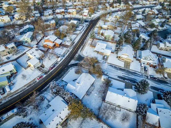 Fort Collins paisagem urbana de inverno — Fotografia de Stock