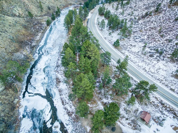 Uitzicht op de Poudre River Canyon — Stockfoto