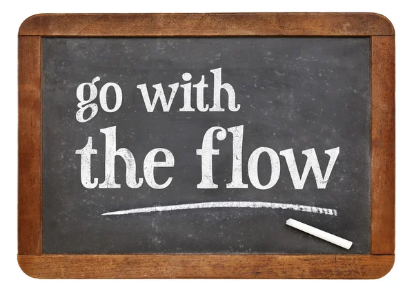 Go with the flow advice — Stock Photo, Image