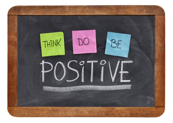 think, do, be positive concept