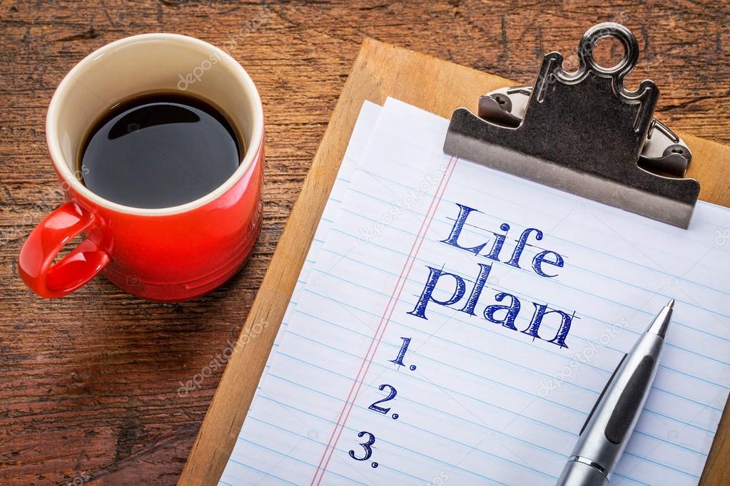 Life plan concept or list
