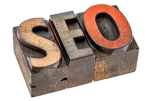 Acronimo SEO in legno — Foto Stock