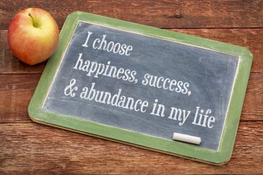 I choose happiness in my life clipart
