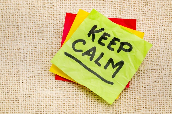 Keep calm reminder note — Stock Photo, Image