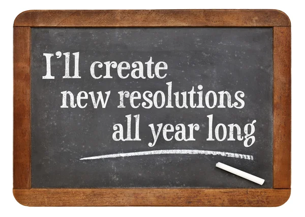 Jag kommer att skapa nya resolutioner året runt — Stockfoto