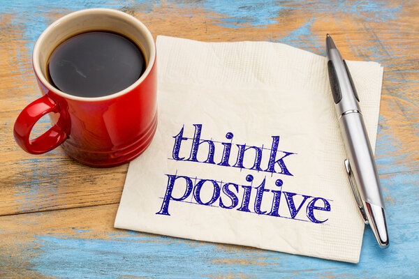 Мыслить позитивно - концепция салфеток
