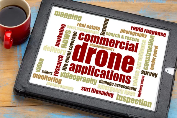 Kommerzielle Drohnenanwendungen — Stockfoto