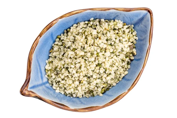 Hemp seed hearts in a bowl — Stock Photo, Image