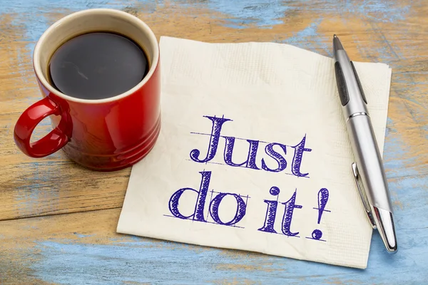 Just do it motivational advice — Stock Photo, Image