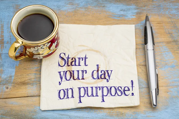 Comece o seu dia de propósito ! — Fotografia de Stock