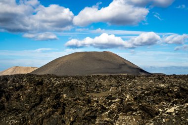 Lanzarote Timanfaya volkanik alanında,