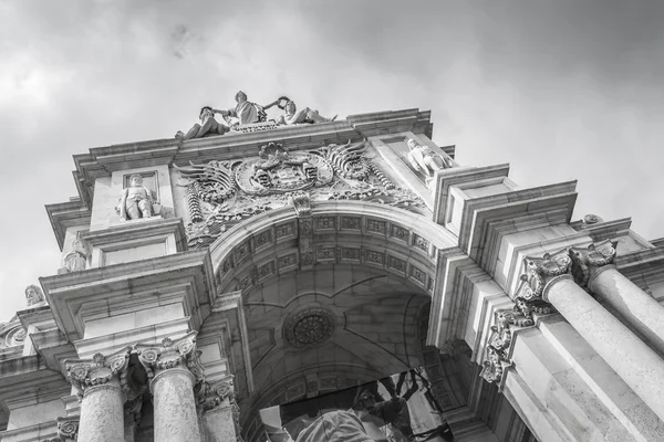 Arco di Rue Augusta nel commercio a Lisbona — Foto Stock