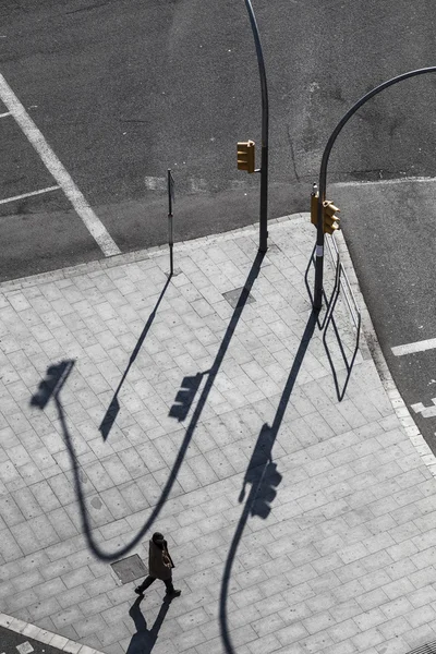 Aerial view in the streets of Barcelona — Stock Photo, Image