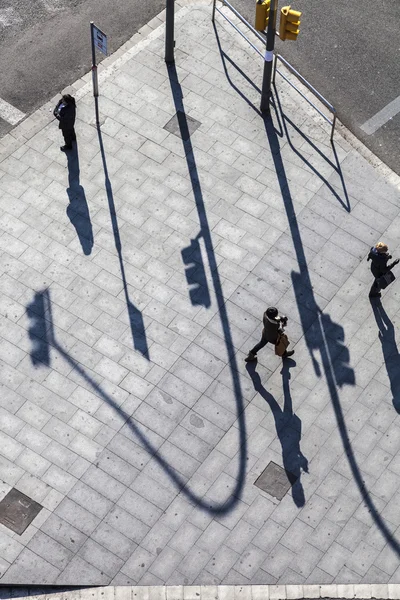 Letecký pohled na ulicích Barcelony — Stock fotografie