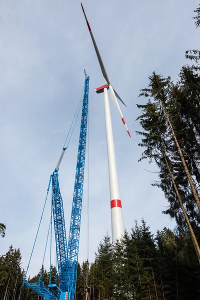 Construction of a wind turbine — Stock Photo, Image