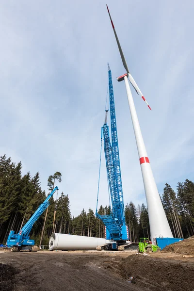 Construction of a wind turbine — Stock Photo, Image