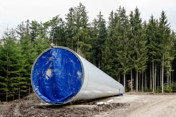 Montáž větrných turbín — Stock fotografie