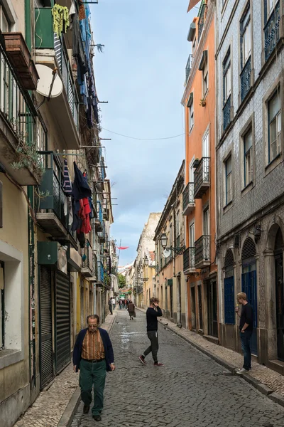 Typical old buildings in the centre of Lisbon, Portugal — Stock Photo, Image