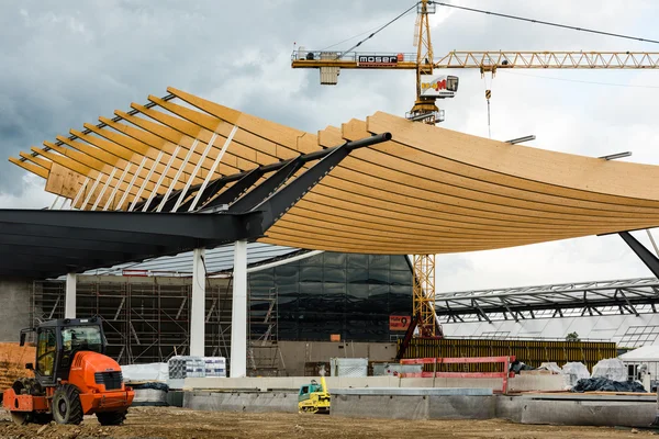 Construction d'un nouveau hall d'exposition à Stuttgart, Allemagne — Photo