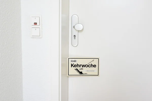 Kehrwoche reminder - the rotation of cleaning duties — Stock Photo, Image