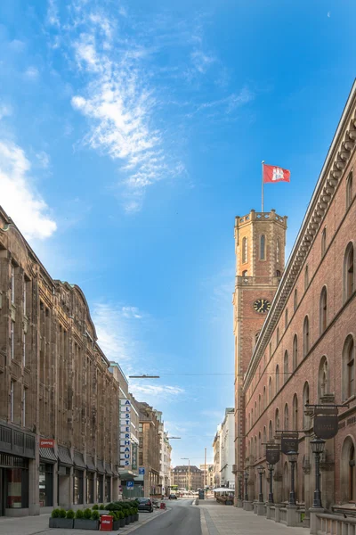 Early morning in downtown Hamburg — Stock Photo, Image