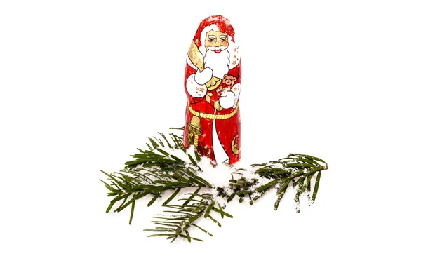 Санта-Клаус в снегу — стоковое фото