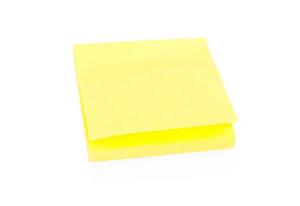Κενό κίτρινα κολλώδη σημείωση για μπλοκ — Φωτογραφία Αρχείου