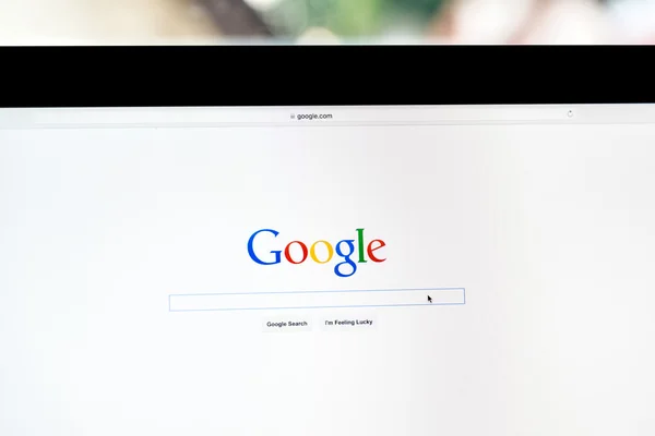 Google-sökning i en webbläsare — Stockfoto