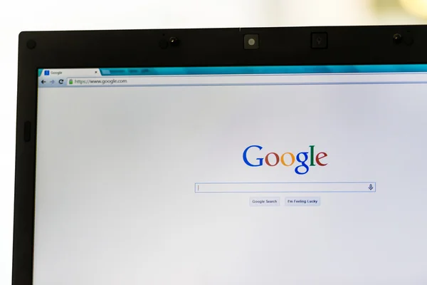 Google-sökning i en webbläsare — Stockfoto