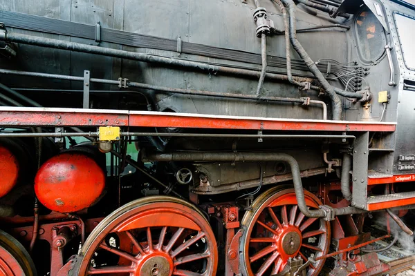 Detail of a classic steam locomotive — Stock Photo, Image