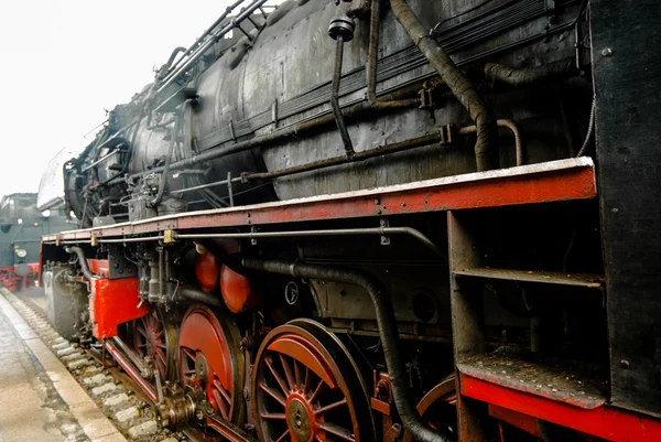 Detalii despre o locomotivă clasică cu aburi — Fotografie, imagine de stoc