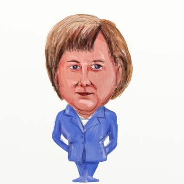 Angela Merkel German Chancellor Cartoon clipart
