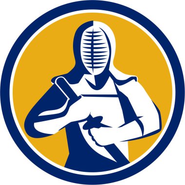 Kendo Kendoka kılıç daire