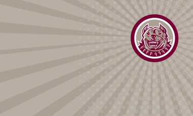 Kartvizit Pitbull köpek melez kafa daire