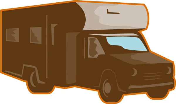 Campervan Motorhome Rétro — Image vectorielle