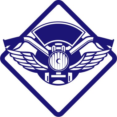 Motosiklet direksiyon Far kanatları elmas Retro