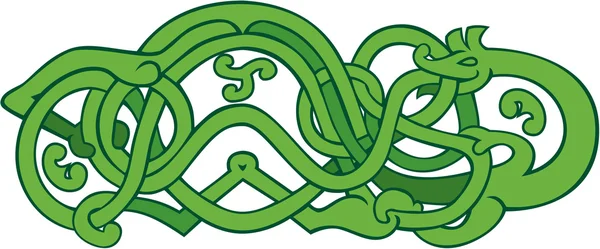 Urnes Serpent Estomac allongé Rétro — Image vectorielle