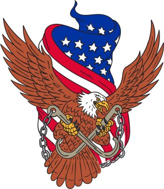 American Eagle Wings Abd Bayrak Çizimi