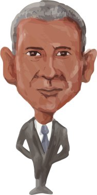 Amerikan Başkanı Barack Obama karikatür