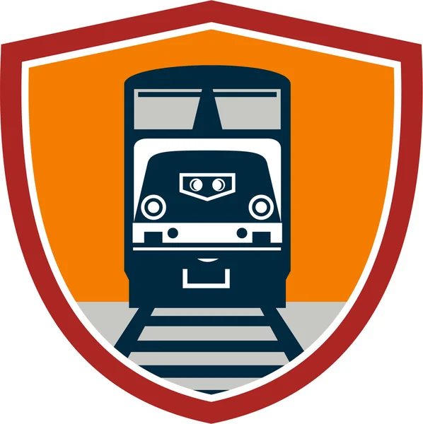 Dieselzug Güterbahn Wappen Retro — Stockvektor