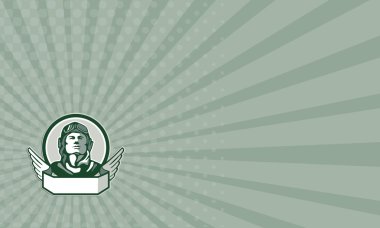 Kartvizit Pilot Dünya Savaşı bir daire Retro