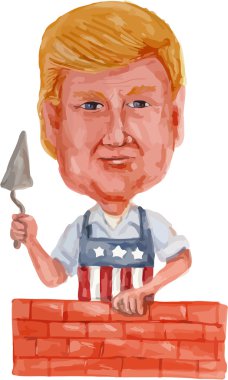 Donald Trump duvar çizgi film oluşturma