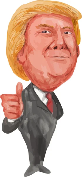 Donald Trump impulsa al presidente 2016 — Vector de stock