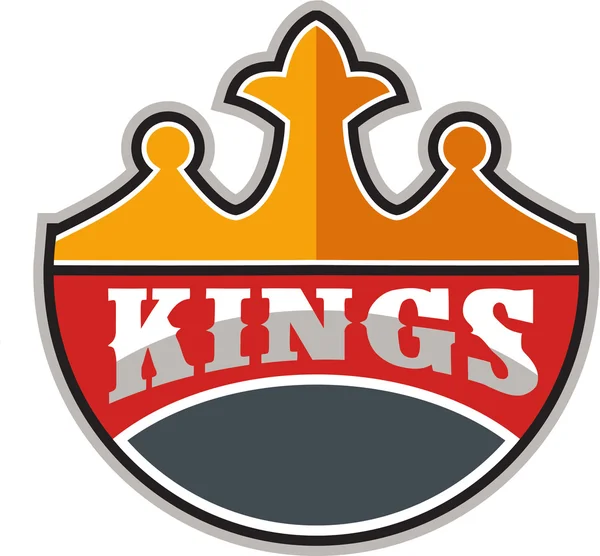 King Crown Kings Retro — Stock Vector