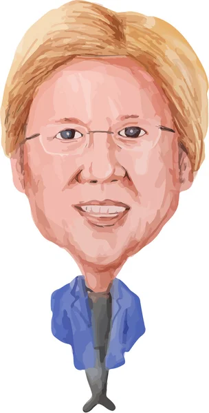 Elizabeth ann warren Senator Demokrat — Stockvektor