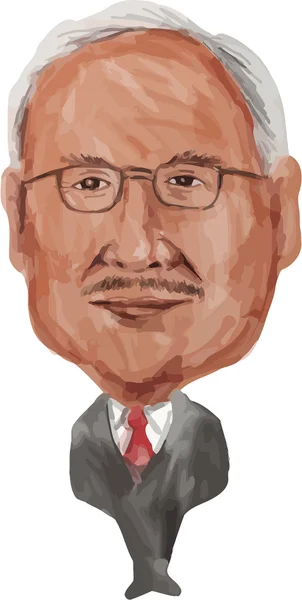 Najib Razak Primer Ministro Malasia — Vector de stock
