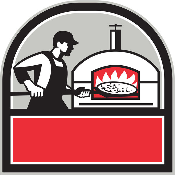 Pizza Cook Peel Wood Fired Oven Crest Retro