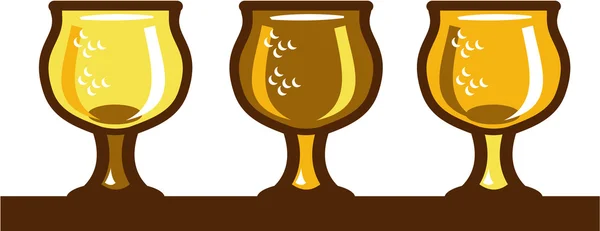 Beer Flight Glass Retro — Stock Vector