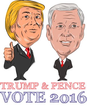 Trump and Pence Vote 2016 clipart